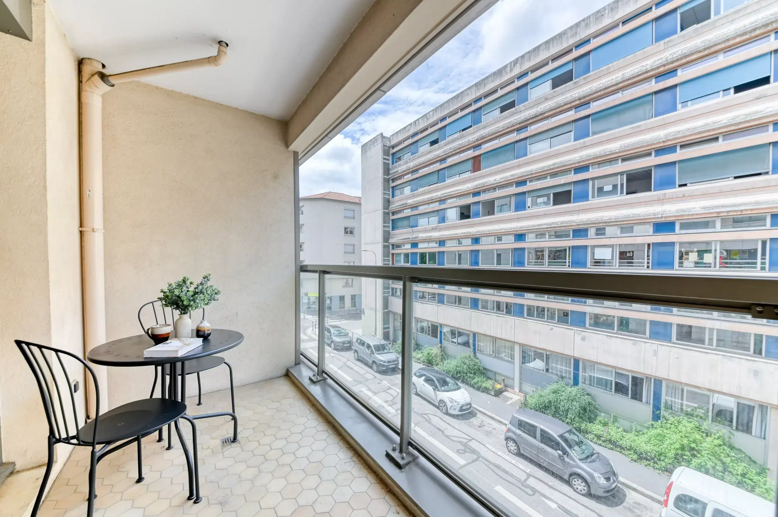 Balcon privatif d'une chambre en coliving à Lyon