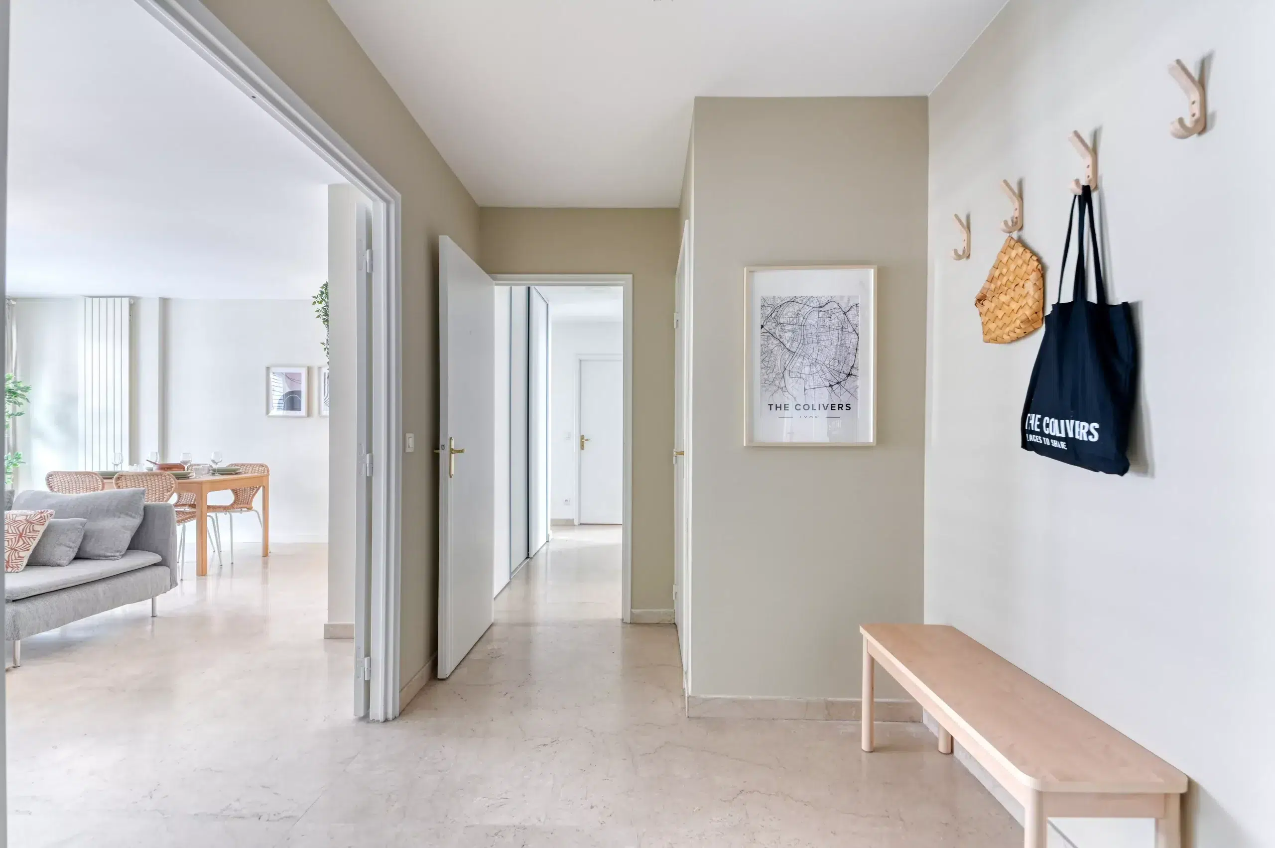 Hall spacieux en coliving à Lyon