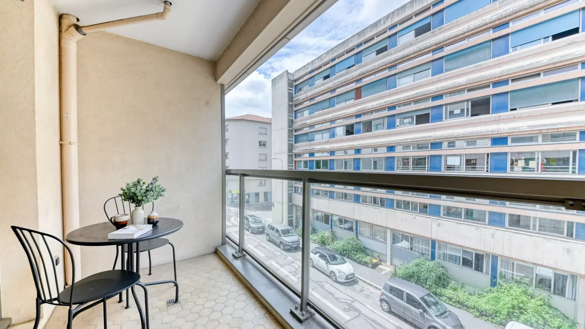 Balcon privatif d'une chambre en coliving à Lyon