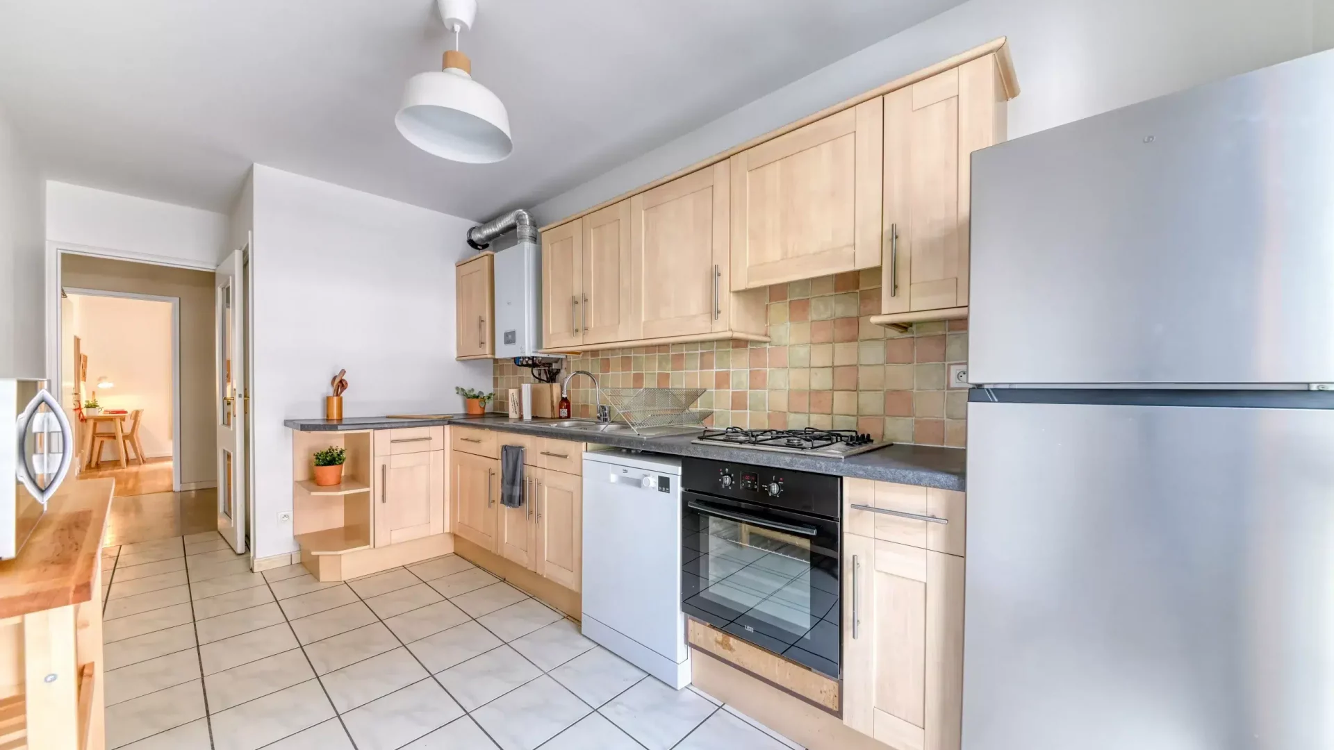 Cuisine ultra équipée en colocation à Lyon